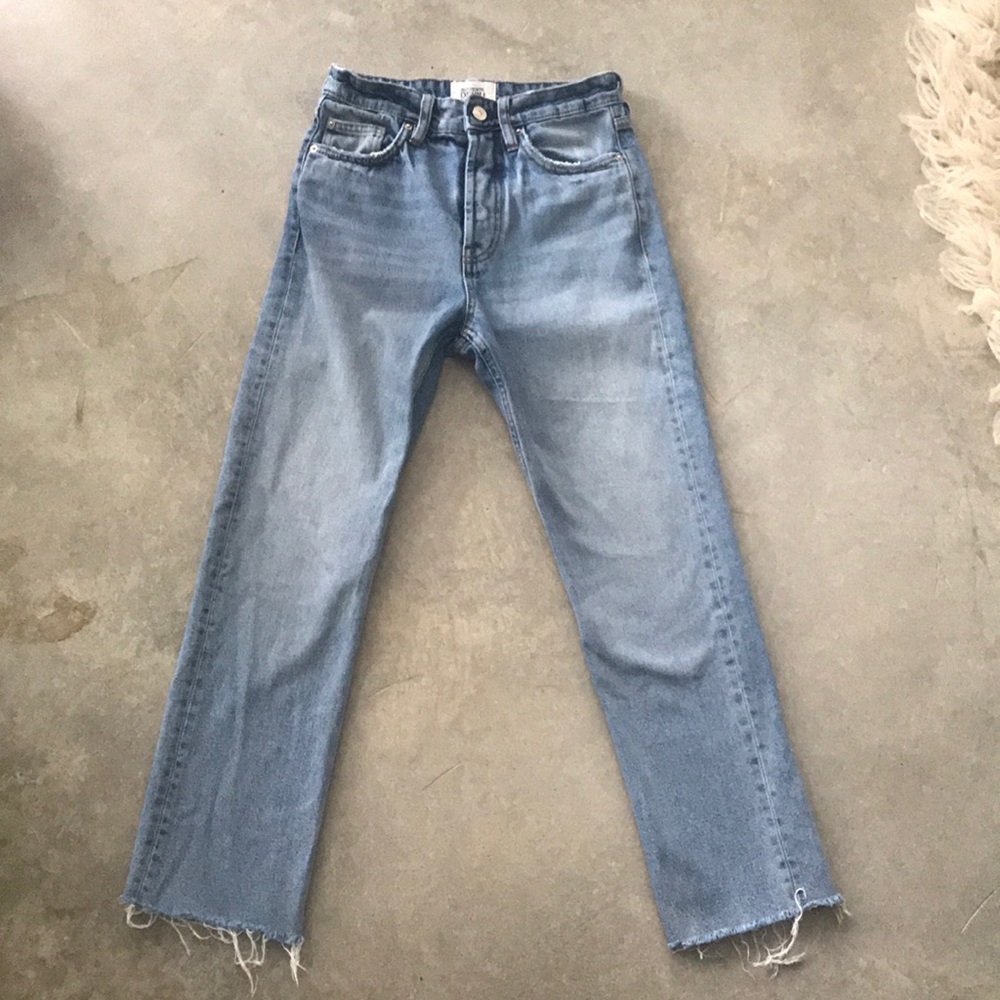 Zara Straight Cut Hi-Rise Authentic Jeans